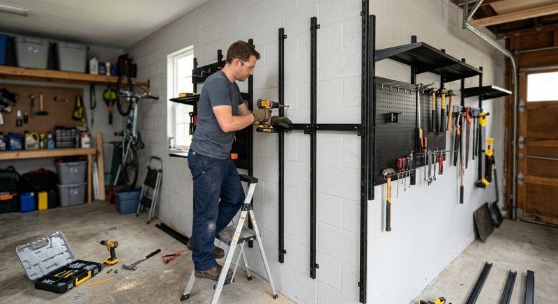 Garage Tool Rack Installation in Loudoun County, VA